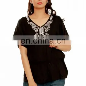 Western and Indian Designer Rayon Comfortable 3/4 Sleeve Top for Women and Girls thumbnail-2