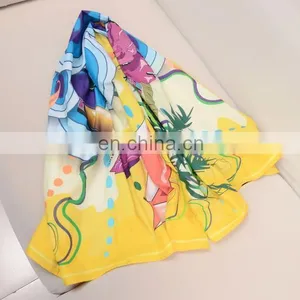 100% Silk Scarf Wholesale China,ombre Fashion Printed Scarf thumbnail-1