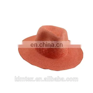 2017 Women Fedora Foldable Straw Hat With Logo thumbnail-1