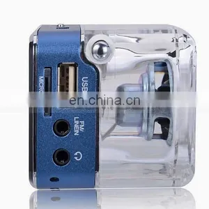 Antenna FM Radio 16G Memory MP3 Player Mobile Mini Portable Crystal Speaker thumbnail-5