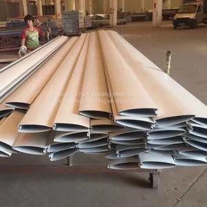 V-Shape Aluminum Baffle Ceiling/Aluminium Linear False Ceiling Wholesale/Aluminum Profile Wood Grain Color Metal Baffle Ceiling thumbnail-2