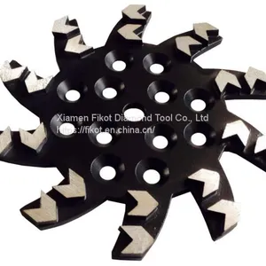 Star Flower Shape Tornado Grinding Cup Wheel Diamond Grinding Cup Wheel Disc for Concrete Granite Marble Stone thumbnail-1
