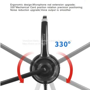 China Beien CS12 MP Telephone Call Center Headset Noise-cancelling Headset Customer Service thumbnail-1