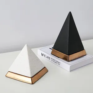 Handmade Creative Ceramic Handmade Decoration Triangle Craft Arts For TV Bench thumbnail-3