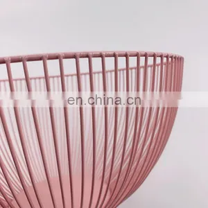 Kitchen Iron Storage Basket Accessories Fruits Egg Organizer Home Bathroom Wire Metal Basket Bowl Storage thumbnail-4