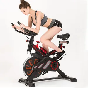 Hot Sale Gym Equipment Magnetic Red Indoor Exercise Fit Spinning Bike thumbnail-1