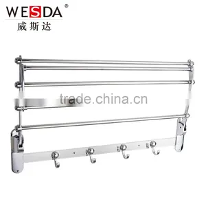 Wesda 90 Degree Rotation Hotel Bathroom Tmetal Towel Shelf Wall Hook 133 thumbnail-2