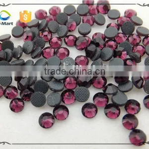 2mm-8mm Top Quality Deep Purple Iron on Rhinestone thumbnail-1
