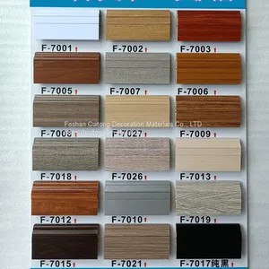 Guangdong Wholesale Engineering 8 Points Hidden Nail Corner Line Waterproof Plastic Baseboard SPC Floor Wood Grain PVC Anchor Line thumbnail-4