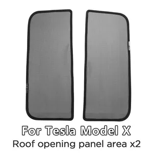Tesla Model X Glass Sunshade Car Skylight Blind Shading Net Tesla Model S Front Glass Roof Sunshade thumbnail-2