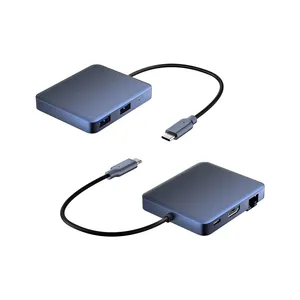 Type-C to 2*USB3.0+HDMI+RJ45+PD Expansion Dock thumbnail-1