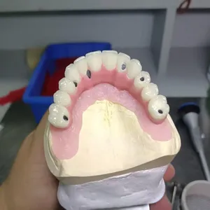 CAM Milled Titanium Bar Dental Implant Hybrid Prosthesis Dentures Metal Implant Bar thumbnail-4