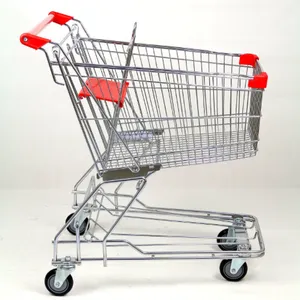 China Shopping Cart Manufacturer Custom Carbon Steel Wire Shopping Trolley thumbnail-3