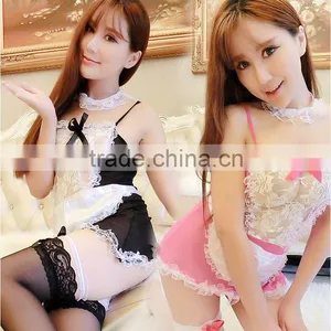 2016 Lace Babydoll Night Dress Sleepwear Transparent Hot Mature Women Lingerie Sexy thumbnail-1