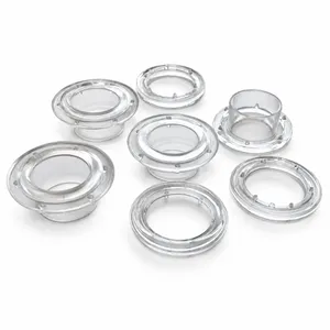 17.8x9.5mm Transparent Plastic Eyelet and Washer for Clothing, Luggage, and DIY Crafts – Easy to Install thumbnail-1