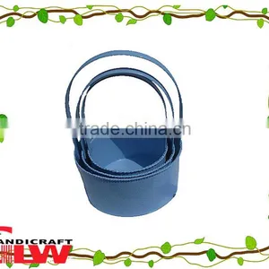 Set of 3 Handmade and Durable, Circular Shaped Home Storage Buckets With Handle and Pattern thumbnail-1