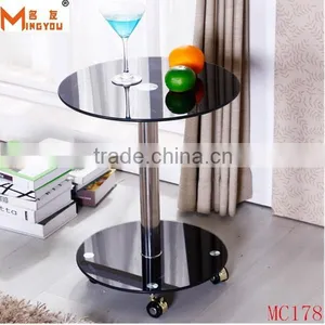 Cheap Round Glass Top Side Table thumbnail-1
