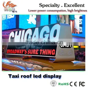 RGX Ip65 Waterproof Led Scrolling Message Mini Display p4 Taxi Roof Advertising Box Led Screen/advertising Display for Car thumbnail-1