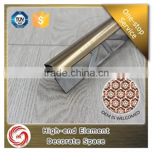 Polish Champaign Gold Stainless Steel Tile Trim for Marble Edge thumbnail-3