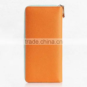 2015 New Design Promotion Pretty Leather Zipper Women Wallets With Card Slots Quality Choice thumbnail-3
