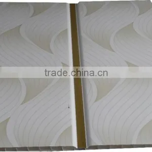 10'' Width New Style Trinidad Pvc Ceiling Panel & Wall Panel With Sivler Strip,middle Groove G130 thumbnail-2