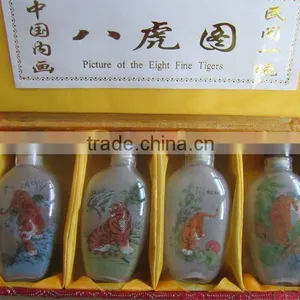 Chinese Old Glass Painting Snuff Bottle thumbnail-1