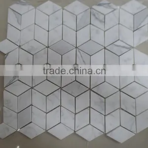 High Quality Polished Calacatta Marble Mosaic WithCompetitive Prices and Wall Mosaic thumbnail-5