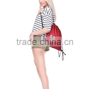 High Quality 3D Printed Chill Red Recycled Rope Drawstring Bag thumbnail-4