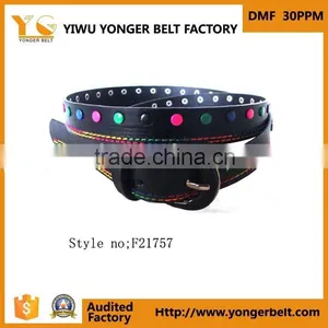 New Style Ladies Elastic Dressy Belt With Rhinestone thumbnail-2