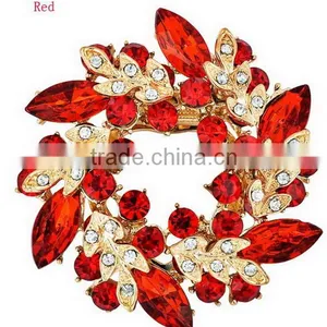 2015 Fashion High Quanlity Crystal Chinese Redbud Flower for Elegant Lady Brooch thumbnail-1