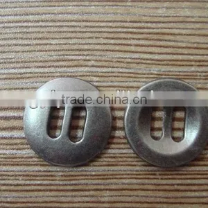 17mm Metal Shirt Button With Big Hole Metal Plating 2-hole Hand Sewing Button thumbnail-1