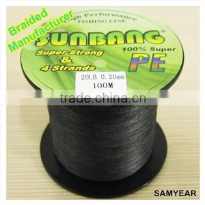 SUNBANG Zhejiang Factory Outdoor Fishing Tackle Bulk Spectra Braided Fishing Line 20lb Black 300m thumbnail-1