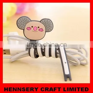 Customized Shape and Logo Soft Pvc Rubber Cord Organizer thumbnail-1