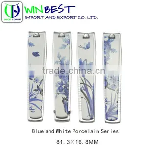 Hot Sale Classic Chinese Image Blue and White Procelain Series Nail Clipper thumbnail-1
