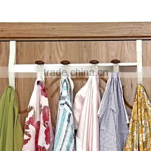White Adjustable Over the Door Hook for Clothes thumbnail-1
