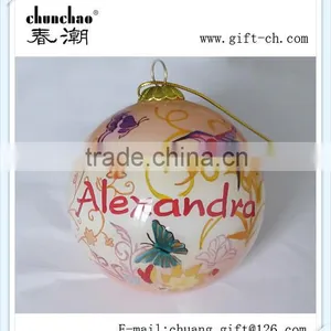Plain Christmas Glass Ball Ornament thumbnail-1