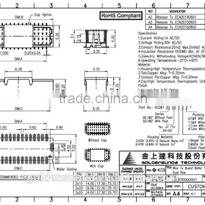 1mm Pitch PCB Wire to Board SMD 20 30 40 50 Pins Connector thumbnail-4