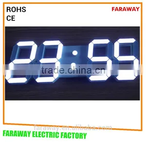 Patented 3D Cubic White Led Clock With Remote thumbnail-1