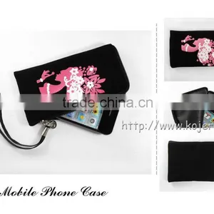 Latest Velvet Cell Phone Bag For Iphone 4 thumbnail-1