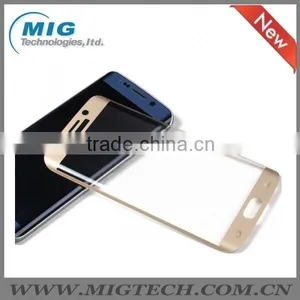 3D Curver Anti-shock Tempered Glass Screen Protector, Anti-fingerprint Full Cover Edge to Edge Glass Film for Samsung s6 Edge thumbnail-1