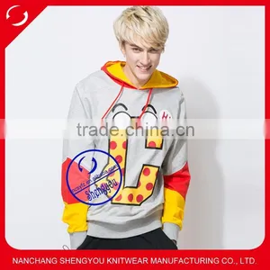 Custom Mens Fleece Sweatshirt Hoodies With Fashion Design thumbnail-1