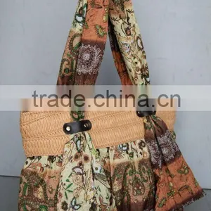 Fabric+grass Handbag thumbnail-1