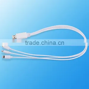 Portable 3 In 1 Usb Data Cable For Iphone For Samsung Universal Usb Charging Cable thumbnail-2