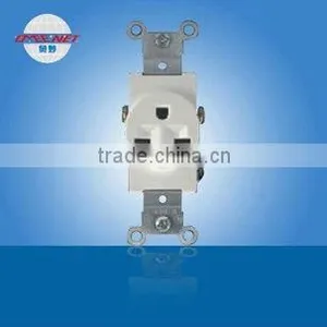 Single Wall Receptacle 15A 125V Decorative Electrical Wall Socket thumbnail-1