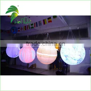 Promotion Colorful Inflatable Led Advertising Planet Balloon / Inflatable Helium Balloon With Light For Sale thumbnail-1