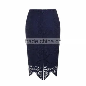China Wholesale Fashion Style Crotchet Lace Midi Women Skirt thumbnail-2