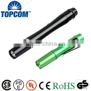 Hot Selling Aluminium Alloy 2xAAA Battery LED Flashlight Pen Style Light thumbnail-1