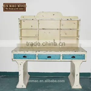 Plywood And Multilayer Design Writing Desk Antique With Three Drawers thumbnail-3