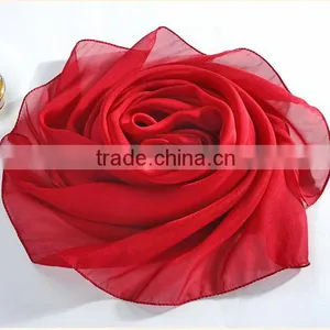 Pure Color Silk Scarf/hijab/tudung/plain Pure Silk Scarves Quality Choice thumbnail-4