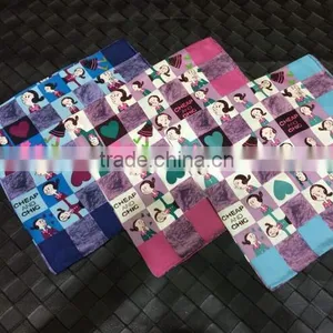 100% Silk Square Scarf With Cartoon Pattern for Children thumbnail-2